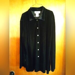 Vintage Clothing Ronnie Nicole Holiday Cardigan Velour Stretch Women's S…